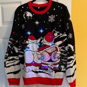 Festive Black and Red ugly Holiday Sweater